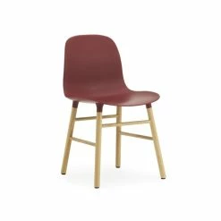 Normann Copenhagen Form Oak Stuhl - H 80 X B 48 X T 52 Cm - Red / Eiche