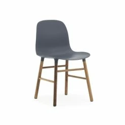 Normann Copenhagen Form Walnut Stuhl - H 80 X B 48 X T 52 Cm - Blue / Walnuss