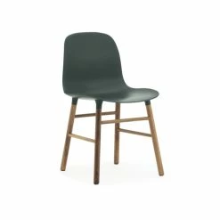 Normann Copenhagen Form Walnut Stuhl - H 80 X B 48 X T 52 Cm - Green / Walnuss