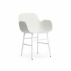 Normann Copenhagen Form Steel Lehnstuhl Mit Armlehnen - H 80 X B 56 X T 52 Cm - White