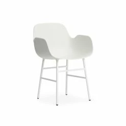 Normann Copenhagen Form Steel Lehnstuhl Mit Armlehnen - H 80 X B 56 X T 52 Cm - White