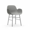 Normann Copenhagen Form Chrome Lehnstuhl Mit Armlehnen - H 80 X B 56 X T 52 Cm - Grey