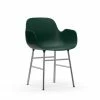 Normann Copenhagen Form Chrome Lehnstuhl Mit Armlehnen - H 80 X B 56 X T 52 Cm - Green
