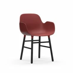 Normann Copenhagen Form Black Lehnstuhl Mit Armlehnen - H 80 X B 56 X T 52 Cm - Red