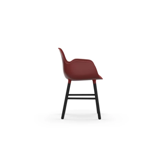 Normann Copenhagen Form Black Lehnstuhl Mit Armlehnen - H 80 X B 56 X T 52 Cm - Red – Bild 3