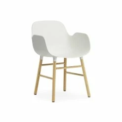 Normann Copenhagen Form Oak Lehnstuhl Mit Armlehnen - H 80 X B 56 X T 52 Cm - White