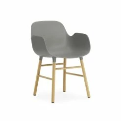 Normann Copenhagen Form Oak Lehnstuhl Mit Armlehnen - H 80 X B 56 X T 52 Cm - Grey