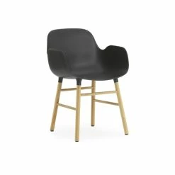 Normann Copenhagen Form Oak Lehnstuhl Mit Armlehnen - H 80 X B 56 X T 52 Cm - Black