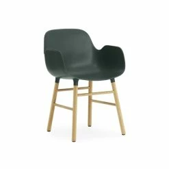 Normann Copenhagen Form Oak Lehnstuhl Mit Armlehnen - H 80 X B 56 X T 52 Cm - Green