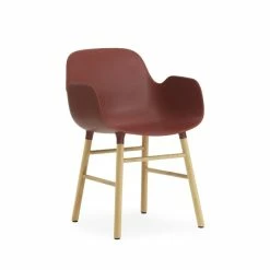 Normann Copenhagen Form Oak Lehnstuhl Mit Armlehnen - H 80 X B 56 X T 52 Cm - Red