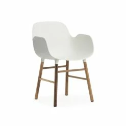 Normann Copenhagen Form Walnut Lehnstuhl Mit Armlehnen - H 80 X B 56 X T 52 Cm - White