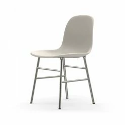 Normann Copenhagen Normann Form Chrome Stuhl Leder-gepolstert Tango - H 80 X B 48 X T 52 Cm - White