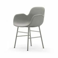 Normann Copenhagen Normann Form Chrome Lehnstuhl Textil-gepolstert Steelcut Trio - H 80 X B 56 X T 52 Cm - White