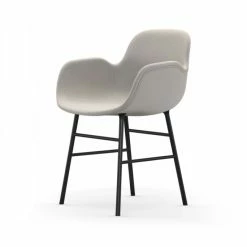 Normann Copenhagen Normann Form Black Lehnstuhl Textil-gepolstert Fame - H 80 X B 56 X T 52 Cm - White