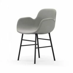 Normann Copenhagen Normann Form Black Lehnstuhl Textil-gepolstert Steelcut Trio - H 80 X B 56 X T 52 Cm - White