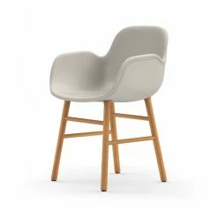 Normann Copenhagen Normann Form Oak Lehnstuhl Leder-gepolstert Tango - H 80 X B 56 X T 52 Cm - White