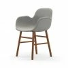 Normann Copenhagen Normann Form Walnut Lehnstuhl Textil-gepolstert Steelcut Trio - H 80 X B 56 X T 52 Cm - White