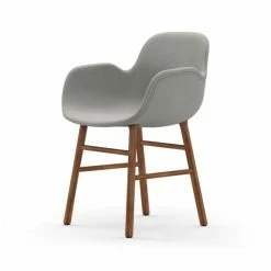 Normann Copenhagen Normann Form Walnut Lehnstuhl Textil-gepolstert Steelcut Trio - H 80 X B 56 X T 52 Cm - White