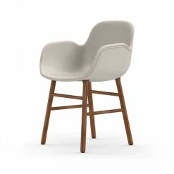 Normann Copenhagen Normann Form Walnut Lehnstuhl Leder-gepolstert Tango - H 80 X B 56 X T 52 Cm - White