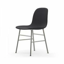 Normann Copenhagen Normann Form Chrome Stuhl Textil-gepolstert Fame - H 80 X B 48 X T 52 Cm - Dark Grey 60019