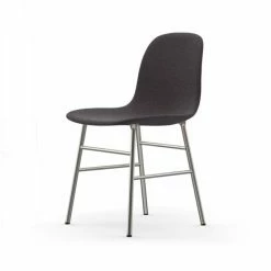 Normann Copenhagen Normann Form Chrome Stuhl Textil-gepolstert Breeze Fusion - H 80 X B 48 X T 52 Cm - Dark Grey 4001