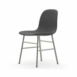 Normann Copenhagen Normann Form Chrome Stuhl Textil-gepolstert Steelcut Trio - H 80 X B 48 X T 52 Cm - Dark Grey 153
