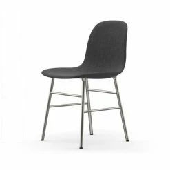 Normann Copenhagen Normann Form Chrome Stuhl Textil-gepolstert Remix - H 80 X B 48 X T 52 Cm - Dark Grey 163