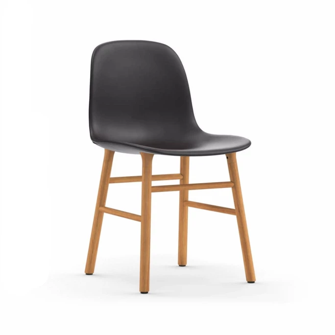 Normann Copenhagen Normann Form Oak Stuhl Leder-gepolstert Tango - H 80 X B 48 X T 52 Cm - Dark Grey 41580 – Bild 2