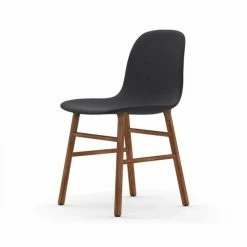 Normann Copenhagen Normann Form Walnut Stuhl Textil-gepolstert Fame - H 80 X B 48 X T 52 Cm - Dark Grey 60019