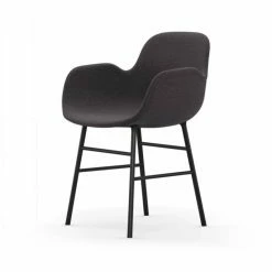 Normann Copenhagen Normann Form Black Lehnstuhl Textil-gepolstert Breeze Fusion - H 80 X B 56 X T 52 Cm - Dark Grey 4001