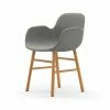 Normann Copenhagen Normann Form Oak Lehnstuhl Textil-gepolstert Steelcut Trio - H 80 X B 56 X T 52 Cm - Grey 113