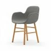 Normann Copenhagen Normann Form Oak Lehnstuhl Textil-gepolstert Remix - H 80 X B 56 X T 52 Cm - Grey 123
