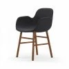 Normann Copenhagen Normann Form Walnut Lehnstuhl Textil-gepolstert Fame - H 80 X B 56 X T 52 Cm - Dark Grey 60019