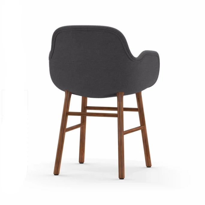 Normann Copenhagen Normann Form Walnut Lehnstuhl Textil-gepolstert Steelcut Trio - H 80 X B 56 X T 52 Cm - Dark Grey 153 – Bild 2