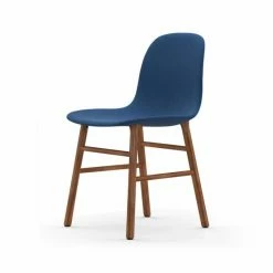 Normann Copenhagen Normann Form Walnut Stuhl Textil-gepolstert Steelcut Trio - H 80 X B 48 X T 52 Cm - Blue 753