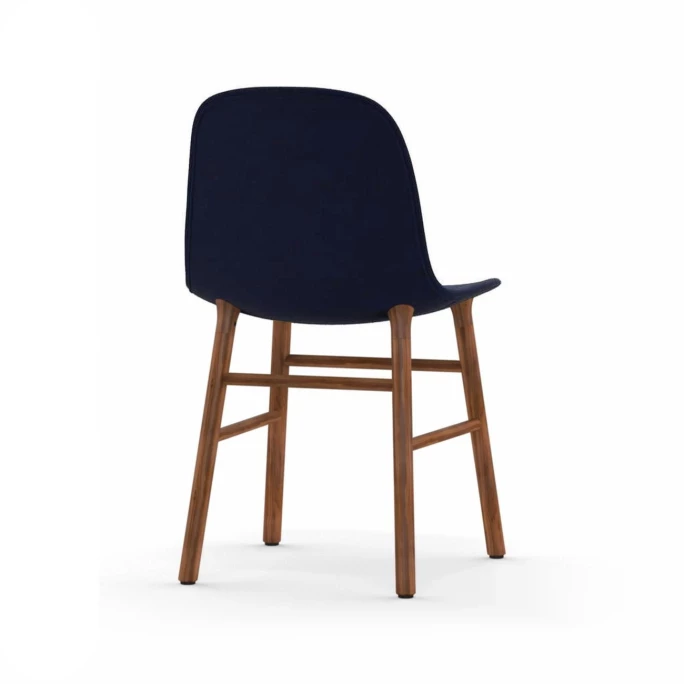 Normann Copenhagen Normann Form Walnut Stuhl Textil-gepolstert Remix - H 80 X B 48 X T 52 Cm - Blue 773 – Bild 3