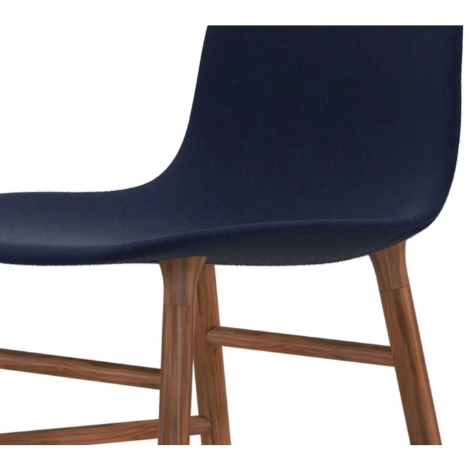 Normann Copenhagen Normann Form Walnut Stuhl Textil-gepolstert Remix - H 80 X B 48 X T 52 Cm - Blue 773 – Bild 4