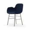 Normann Copenhagen Normann Form Chrome Lehnstuhl Textil-gepolstert Fame - H 80 X B 56 X T 52 Cm - Blue 66071