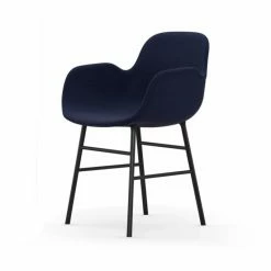Normann Copenhagen Normann Form Black Lehnstuhl Textil-gepolstert Remix - H 80 X B 56 X T 52 Cm - Blue 773