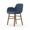Normann Copenhagen Normann Form Walnut Lehnstuhl Textil-gepolstert Breeze Fusion - H 80 X B 56 X T 52 Cm - Blue 4602