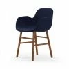 Normann Copenhagen Normann Form Walnut Lehnstuhl Textil-gepolstert Remix - H 80 X B 56 X T 52 Cm - Blue 773