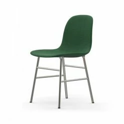 Normann Copenhagen Normann Form Chrome Stuhl Textil-gepolstert Remix - H 80 X B 48 X T 52 Cm - Green - 982