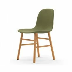 Normann Copenhagen Normann Form Oak Stuhl Textil-gepolstert Breeze Fusion - H 80 X B 48 X T 52 Cm - Green - 4803