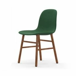 Normann Copenhagen Normann Form Walnut Stuhl Textil-gepolstert Remix - H 80 X B 48 X T 52 Cm - Green - 982