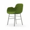Normann Copenhagen Normann Form Chrome Lehnstuhl Textil-gepolstert Fame - H 80 X B 56 X T 52 Cm - Green - 68035