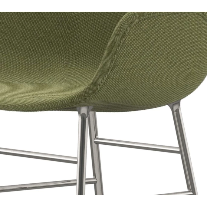 Normann Copenhagen Normann Form Chrome Lehnstuhl Textil-gepolstert Breeze Fusion - H 80 X B 56 X T 52 Cm - Green - 4803 – Bild 4