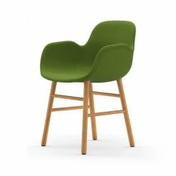 Normann Copenhagen Normann Form Oak Lehnstuhl Textil-gepolstert Fame - H 80 X B 56 X T 52 Cm - Green - 68035