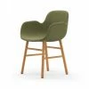 Normann Copenhagen Normann Form Oak Lehnstuhl Textil-gepolstert Breeze Fusion - H 80 X B 56 X T 52 Cm - Green - 4803