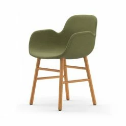 Normann Copenhagen Normann Form Oak Lehnstuhl Textil-gepolstert Breeze Fusion - H 80 X B 56 X T 52 Cm - Green - 4803