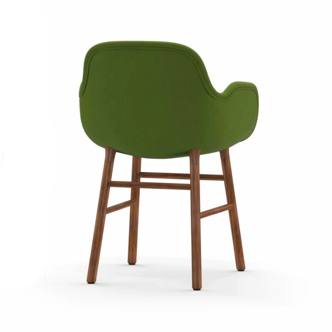 Normann Copenhagen Normann Form Walnut Lehnstuhl Textil-gepolstert Fame - H 80 X B 56 X T 52 Cm - Green - 68035 – Bild 3